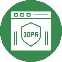 GDPR multi Couleur cercle icône vecteur