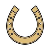 icône de couleur de fer à cheval d'or. illustration vectorielle isolée vecteur
