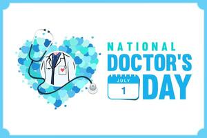 bannière de nationale médecins journée. vecteur