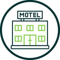 motel ligne cercle icône conception vecteur