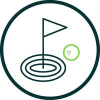 le golf ligne cercle icône conception vecteur