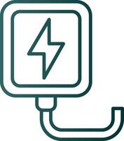 icône de gradient de ligne de chargeur sans fil vecteur