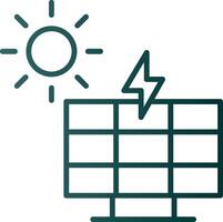 solaire Puissance ligne pente icône vecteur