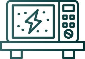 icône de dégradé de ligne micro-ondes vecteur