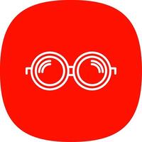 des lunettes ligne courbe icône conception vecteur