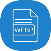 webp fichier format ligne courbe icône conception vecteur