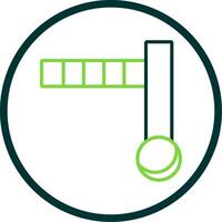 butée de porte ligne cercle icône conception vecteur