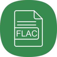 flac fichier format ligne courbe icône conception vecteur