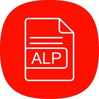 alp fichier format ligne courbe icône conception vecteur