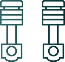 pistons ligne pente icône vecteur