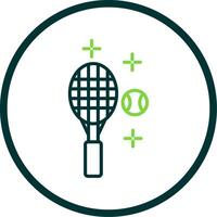 tennis ligne cercle icône conception vecteur