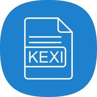 kexi fichier format ligne courbe icône conception vecteur