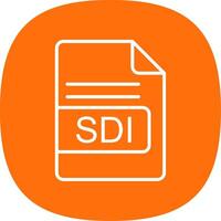 sdi fichier format ligne courbe icône conception vecteur