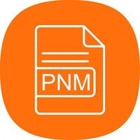 pm fichier format ligne courbe icône conception vecteur