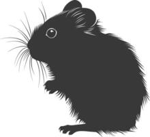 silhouette hamster animal noir Couleur seulement plein corps vecteur