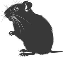 silhouette hamster animal noir Couleur seulement plein corps vecteur