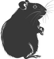 silhouette hamster animal noir Couleur seulement plein corps vecteur