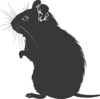 silhouette hamster animal noir Couleur seulement plein corps vecteur