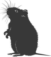 silhouette hamster animal noir Couleur seulement plein corps vecteur