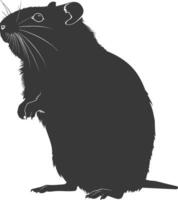 silhouette hamster animal noir Couleur seulement plein corps vecteur