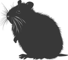 silhouette hamster animal noir Couleur seulement plein corps vecteur