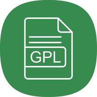 gpl fichier format ligne courbe icône conception vecteur