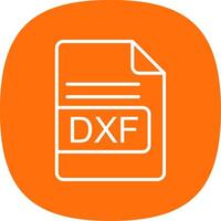 dxf fichier format ligne courbe icône conception vecteur