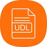 udl fichier format ligne courbe icône conception vecteur