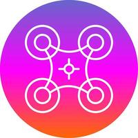 drone ligne pente cercle icône vecteur