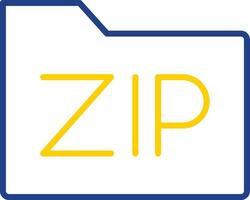 Zip *: français des dossiers ligne deux Couleur icône conception vecteur