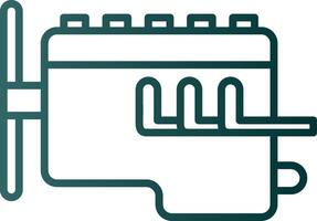 icône de gradient de ligne de moteur vecteur