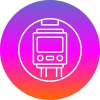 métro ligne pente cercle icône vecteur