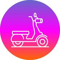 scooter ligne pente cercle icône vecteur