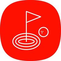 le golf ligne courbe icône conception vecteur