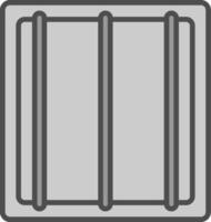 prison ligne rempli niveaux de gris icône conception vecteur