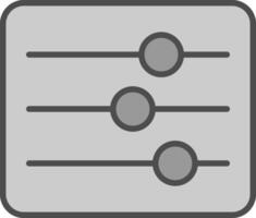 curseurs ligne rempli niveaux de gris icône conception vecteur
