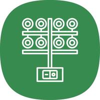 éclairage ligne courbe icône conception vecteur