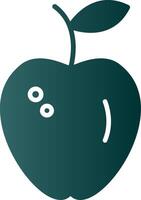icône de dégradé de glyphe de pomme vecteur