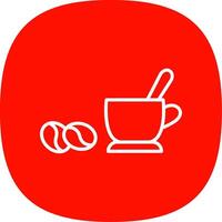 café ligne courbe icône conception vecteur