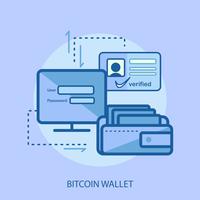 bitcoin wallet conceptual illustration design vecteur