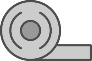 adhésif ruban ligne rempli niveaux de gris icône conception vecteur