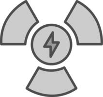 nucléaire Puissance ligne rempli niveaux de gris icône conception vecteur