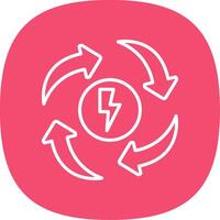 éco énergie ligne courbe icône conception vecteur