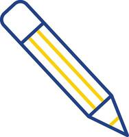 crayon ligne deux Couleur icône conception vecteur