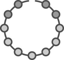 bracelet ligne rempli niveaux de gris icône conception vecteur