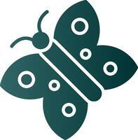 icône de dégradé de glyphe papillon vecteur