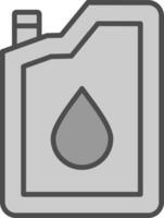 pétrole changement ligne rempli niveaux de gris icône conception vecteur