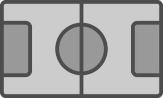 table Football ligne rempli niveaux de gris icône conception vecteur