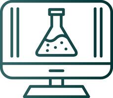 icône de dégradé de ligne informatique vecteur