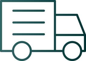 icône de dégradé de ligne de camion vecteur